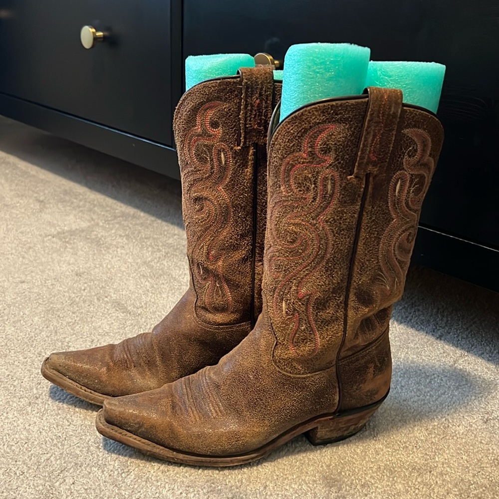 Tony Lama Brown Cowboy Boots